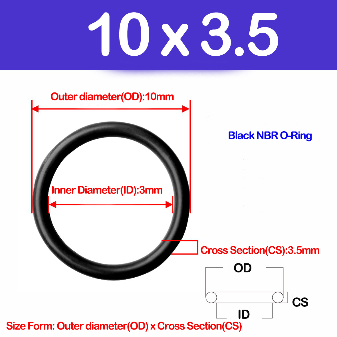 CS 3.5mm,NBR O Ring Sealing Ga - огляд і ціна Auto Repair Cs