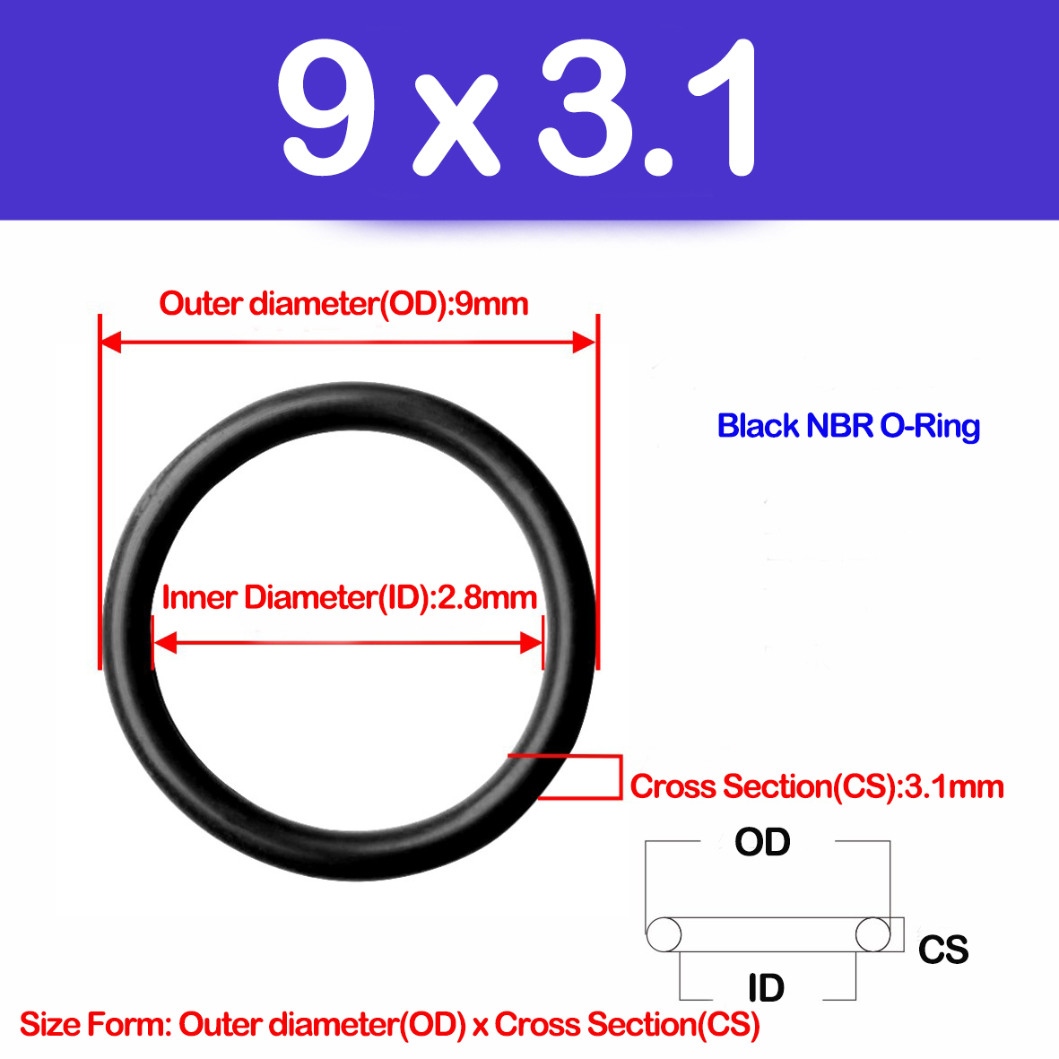 WD CS 3.1mm,NBR O Ring Sealing - огляд і ціна Auto Repair Cs