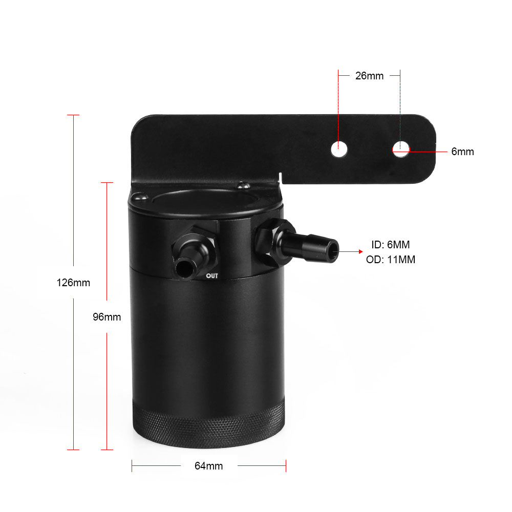 RASTP - 2-Port Oil Catch Can T - огляд і ціна Oil Drain Tank