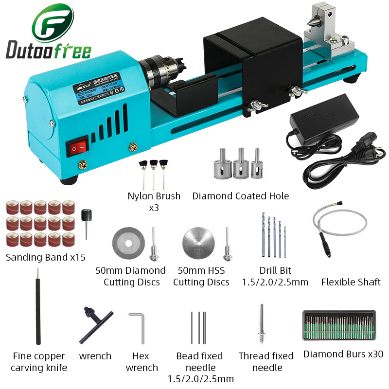 1 Set 150W Mini Wood Lathe Mac - огляд і ціна Brake Drum Lathe