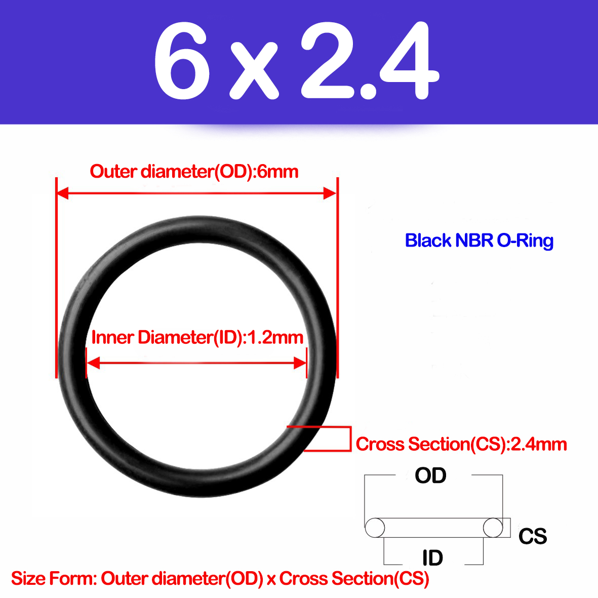 WD CS 2.4/2.8/4.6mm,NBR O Ring - огляд і ціна Auto Repair Cs